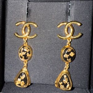 Chanel gold earrings